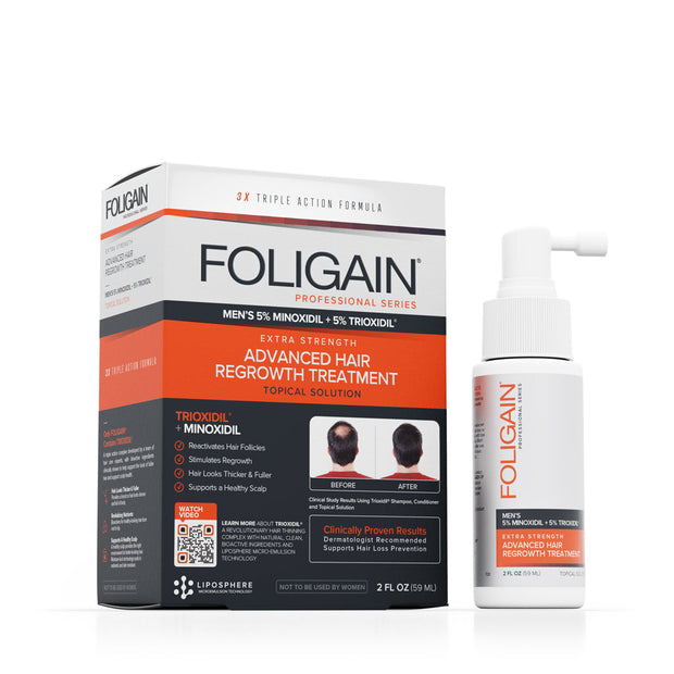 Foligain - Hair Regrowth Treatment For Men with 5% Minoxidil & 5% Trioxidil