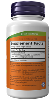 Now - Andrographis Extract, 400mg - 90Vcaps