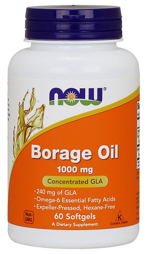 NOW - Borage Oil, 1000 mg, 60 Softgels