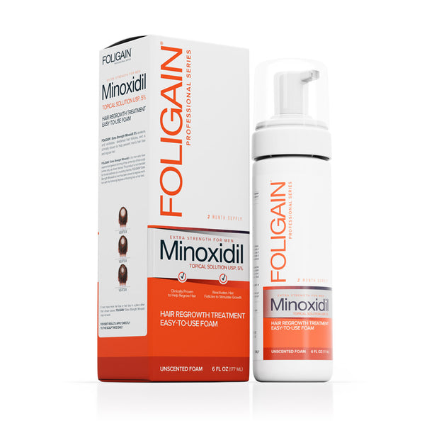 Foligain - Minoxidil 5% Hair Regrowth Foam For Men 3 Month Supply (177ml)