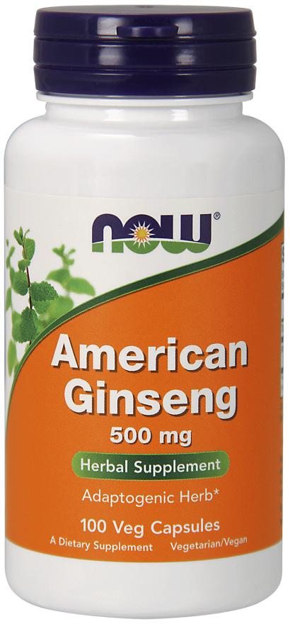 NOW - American Ginseng 500 mg - 100 Veg Caps