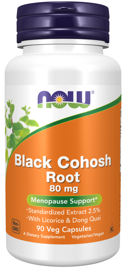 NOW - Black Cohosh Root, 80 mg, 90 Veg Capsules