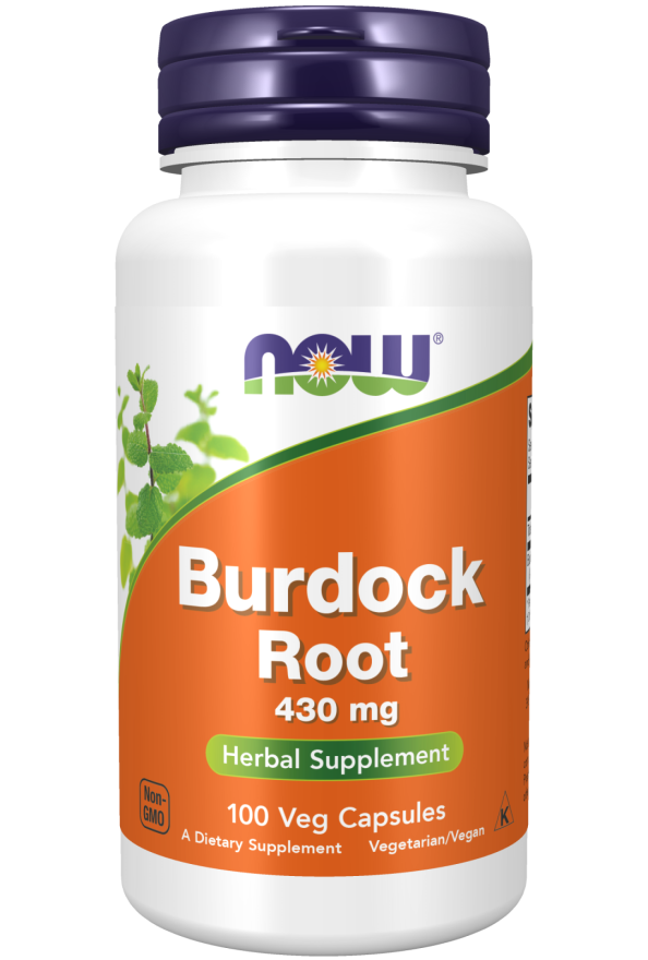 NOW - Burdock Root, 430 mg, 100 Veg Capsules