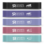 Sports Research - Mini Loop Bands, 5 Colour Variety Pack