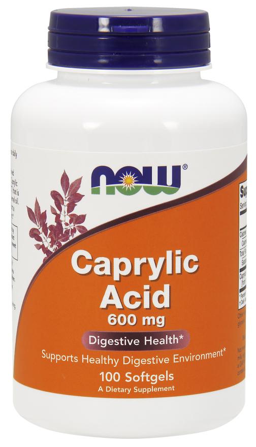Now - Caprylic Acid 600 mg, 100 Softgels
