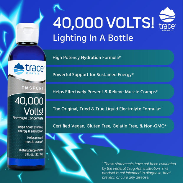Trace Minerals - 40,000 Volts! Electrolyte Concentrate, 237ml