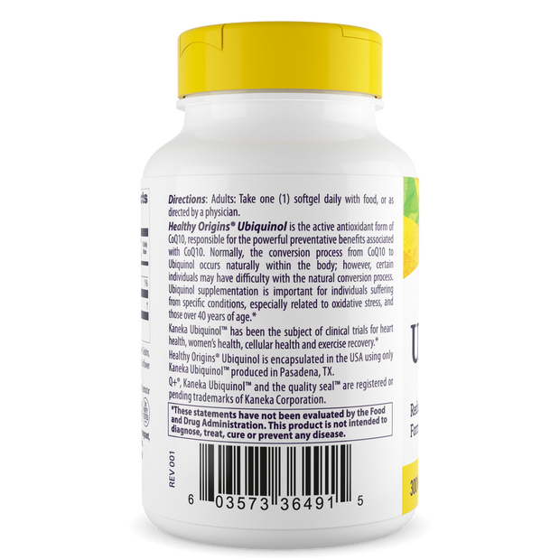 Healthy Origins - Ubiquinol, 300mg (Active form of CoQ10)