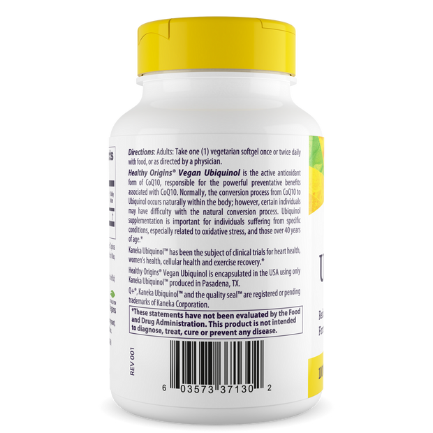 Healthy Origins - Ubiquinol, Vegan 100 mg ( Active form of CoQ10)