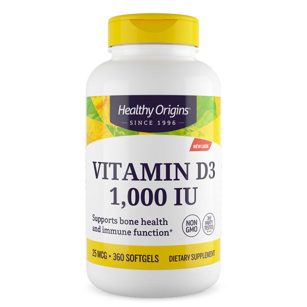 Healthy Origins - Vitamin Dз Gels, 1,000 IU (Lanolin)