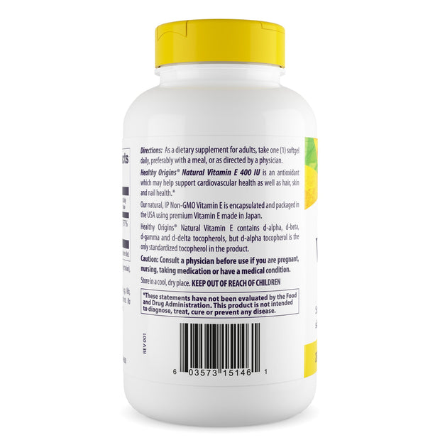 Healthy Origins - Vitamin E, 400 IU (Natural) Mixed Toco.