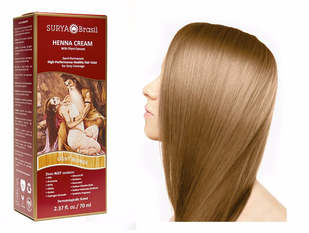 Surya Brasil Henna Cream Kit - Light Blonde 70 ml, Natural Hair Colour