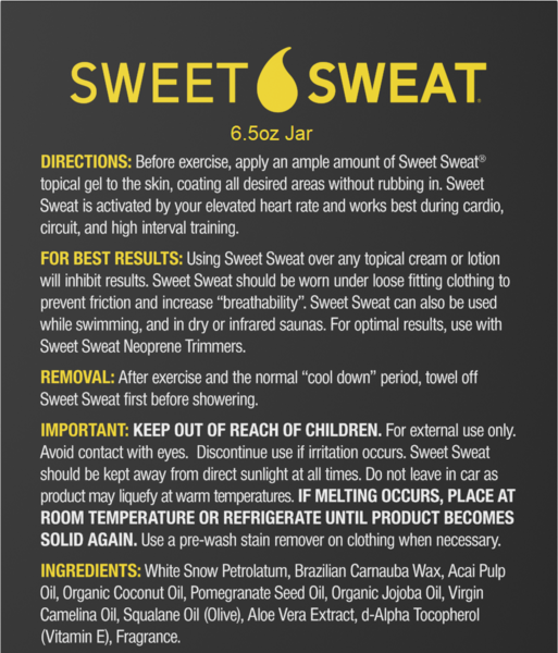 Sports Research - Sweet Sweat Jar, Workout Enhancer, 184g (6.5 oz)