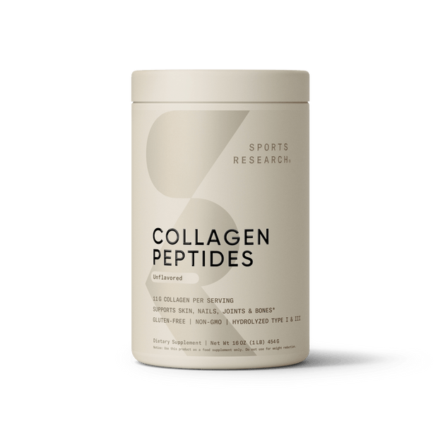 Sports Research -  Collagen Peptides Type I & III, Unflavoured - 2 Sizes