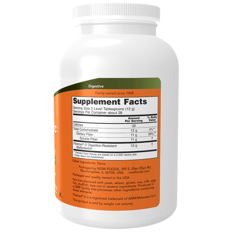 NOW - Prebiotic Fiber with Fibersol®-2 Powder