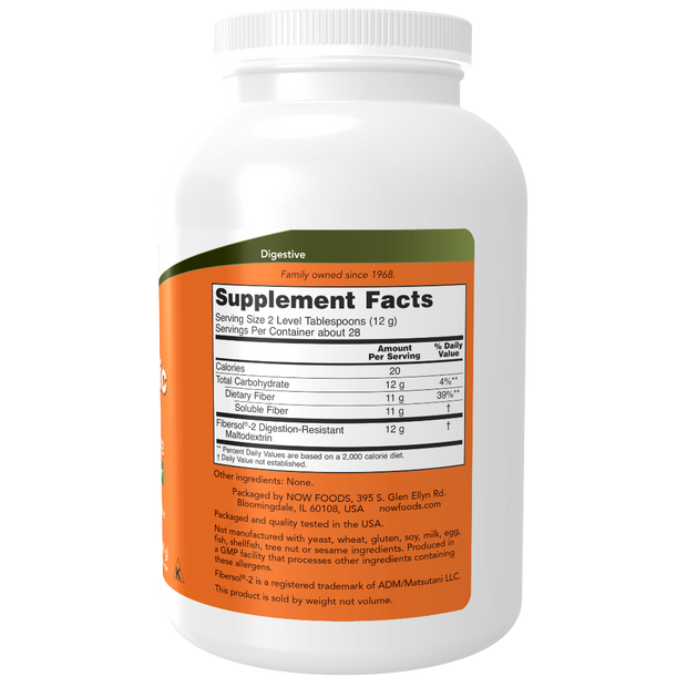NOW - Prebiotic Fiber with Fibersol®-2 Powder