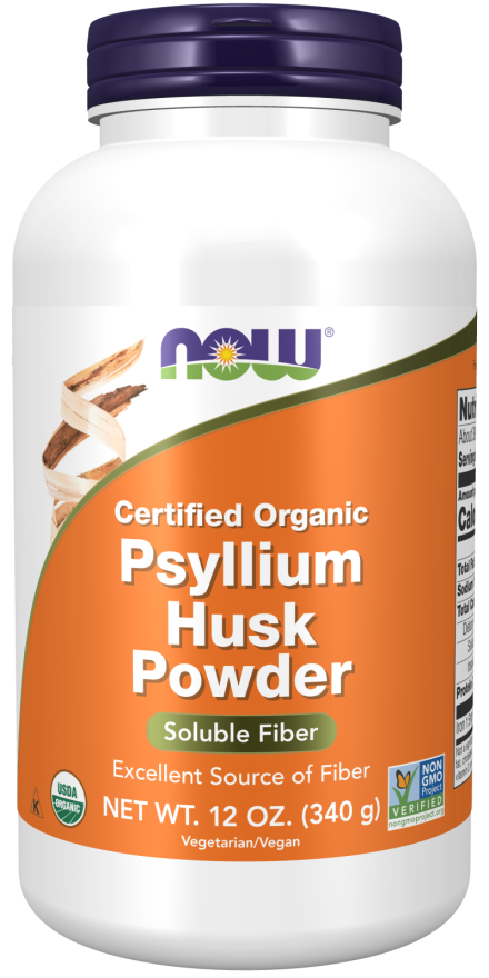 NOW - Certified Organic, Psyllium Husk Powder, 12 oz (340 g)