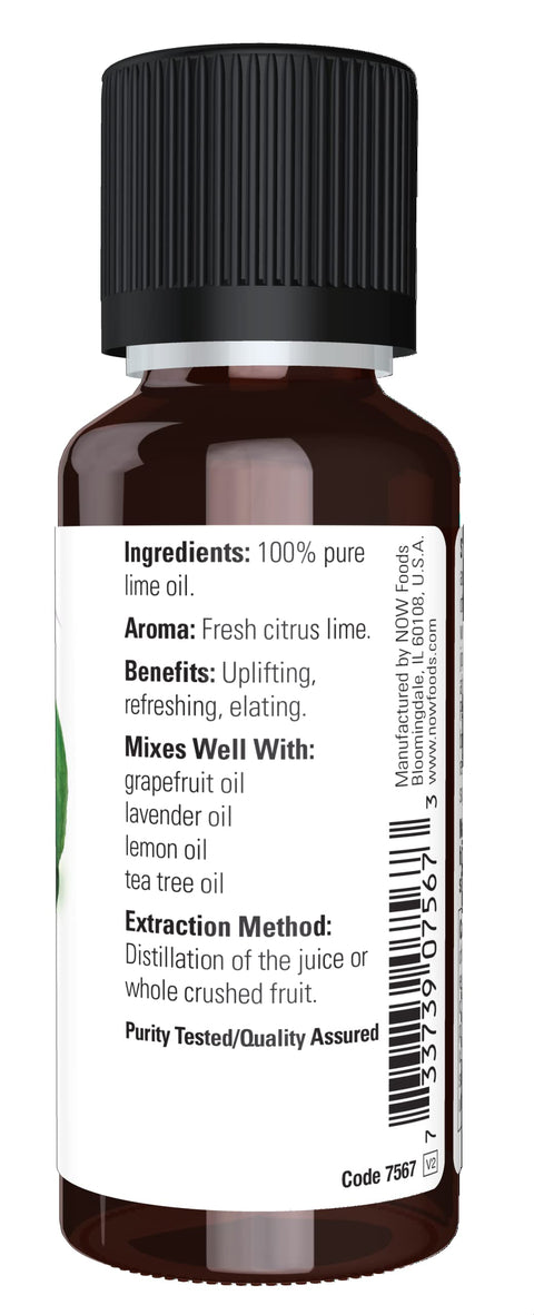 NOW - Essential Oils Lime Oil, 1-Ounce (2 pack)