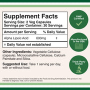 Double Wood - Alpha Lipoic Acid - 60 x 600 mg