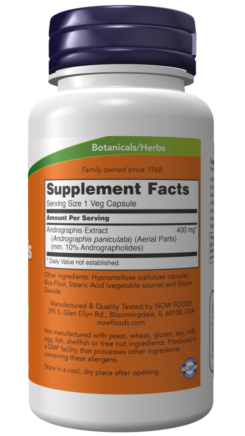 Now - Andrographis Extract, 400mg - 90Vcaps