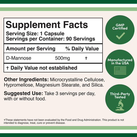 Double Wood - D-Mannose - 90 x 500 mg capsules