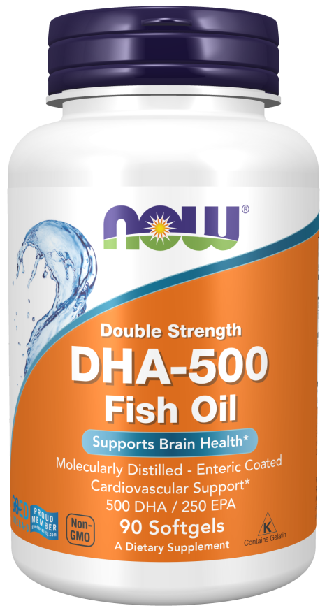 Now - DHA - 500mg, 90 Softgels