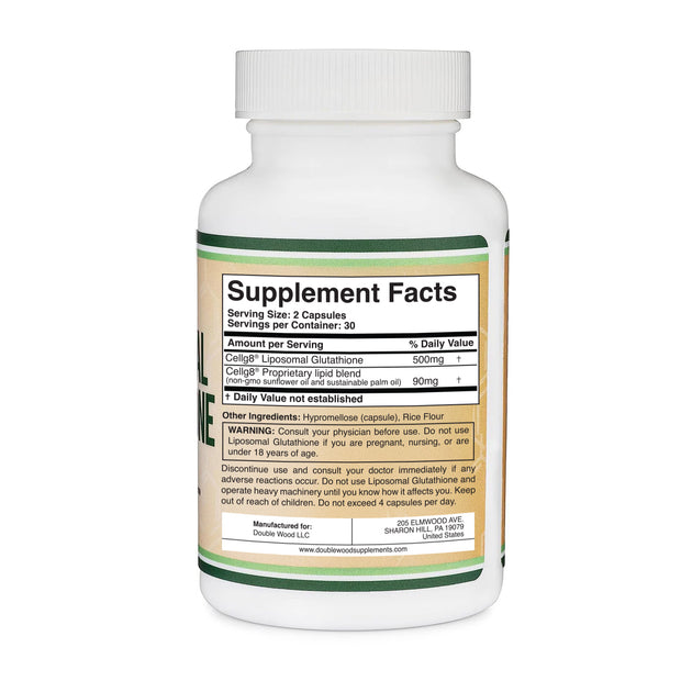 Double Wood - Liposomal Glutathione - 60 x 500 mg capsules