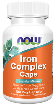 Now - Iron Complex Caps (Glycinate) 100 Vcaps