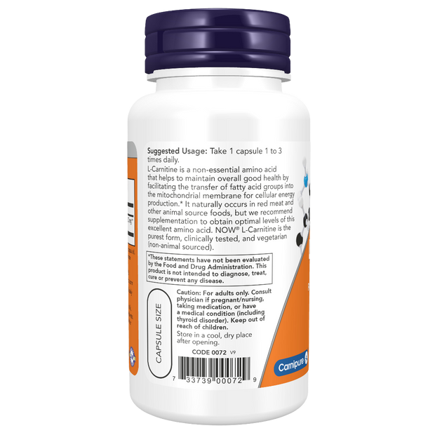 NOW - L-Carnitine 500 mg Veg Caps