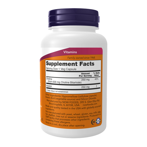 NOW - Choline & Inositol 500 mg Veg Capsules