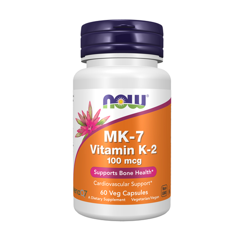 NOW - MK-7 Vitamin K-2 100 mcg, 60 Veg Caps