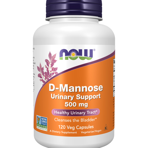 NOW - D-Mannose 500 mg, 120 Veg Caps