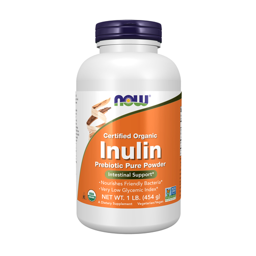 NOW - Inulin Prebiotic Pure Powder, Organic, 454g (16 oz)
