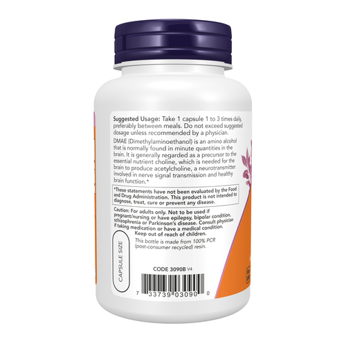 NOW - DMAE 250 mg, 100 Veg Caps