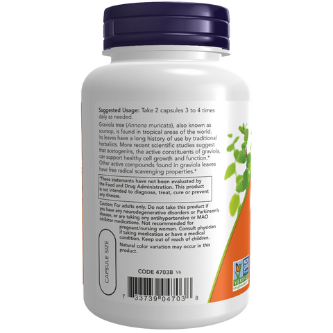 NOW - Graviola 500mg, 100 Veg Caps