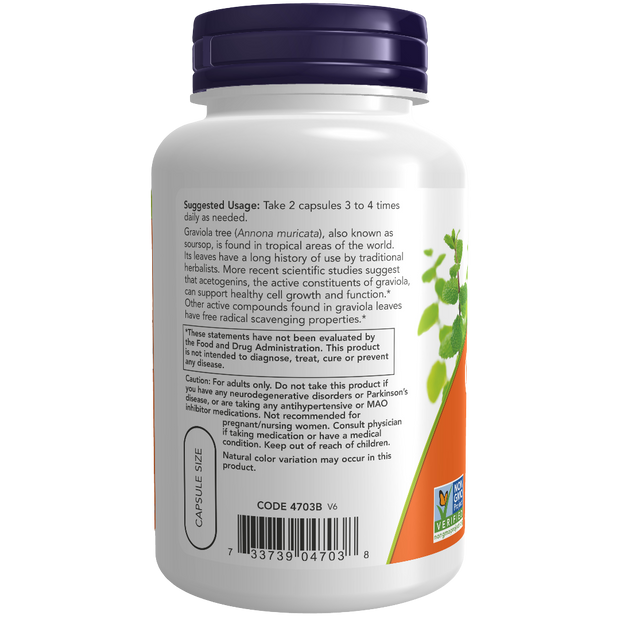 NOW - Graviola 500mg, 100 Veg Caps