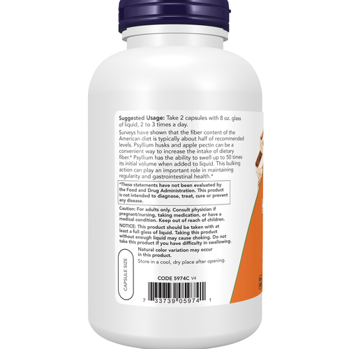 NOW - Psyllium Husk 750 mg - 180 Caps