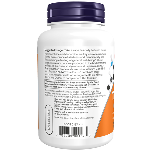 NOW - True Focus 90 VCaps, Alpha Brain