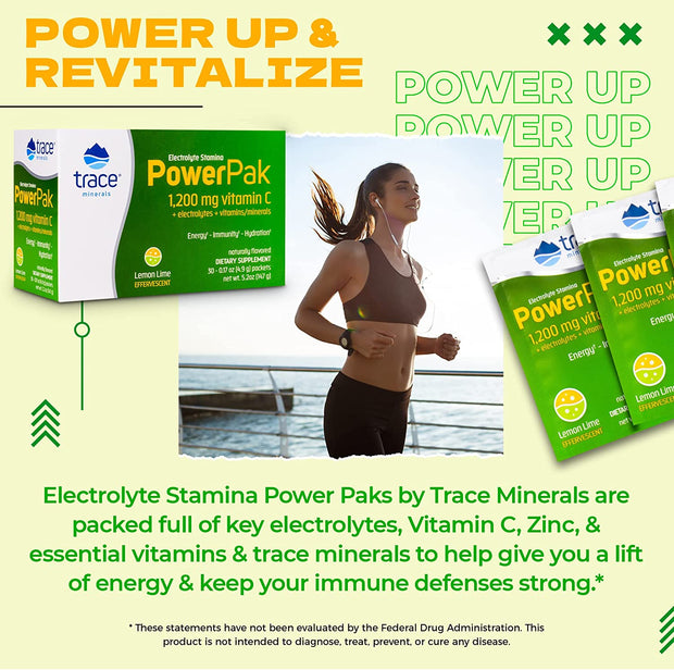 Trace Minerals - Power Pak, Elecrolyte Stamina, 30 pack