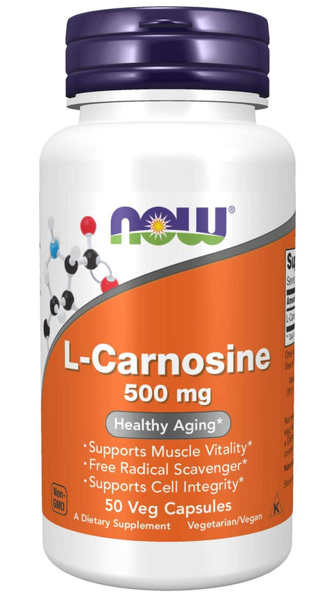 NOW - L-Carnosine, For Healthy Aging, 500mg 50VCaps