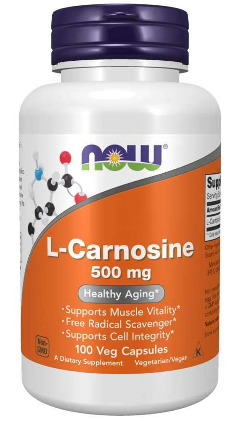 NOW - L-Carnosine, For Healthy Aging, 500mg 100VCaps