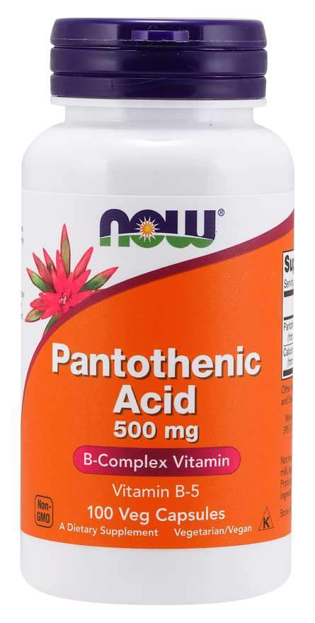 NOW - Pantothenic Acid 500mg 100 Caps - Vitamin B 5