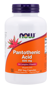 NOW - Pantothenic Acid 500mg 250 Caps - Vitamin B 5