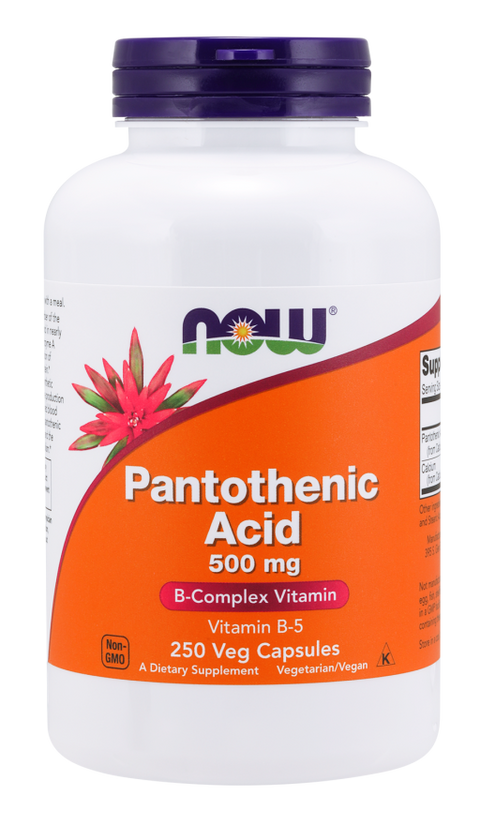 NOW - Pantothenic Acid 500mg 250 Caps - Vitamin B 5