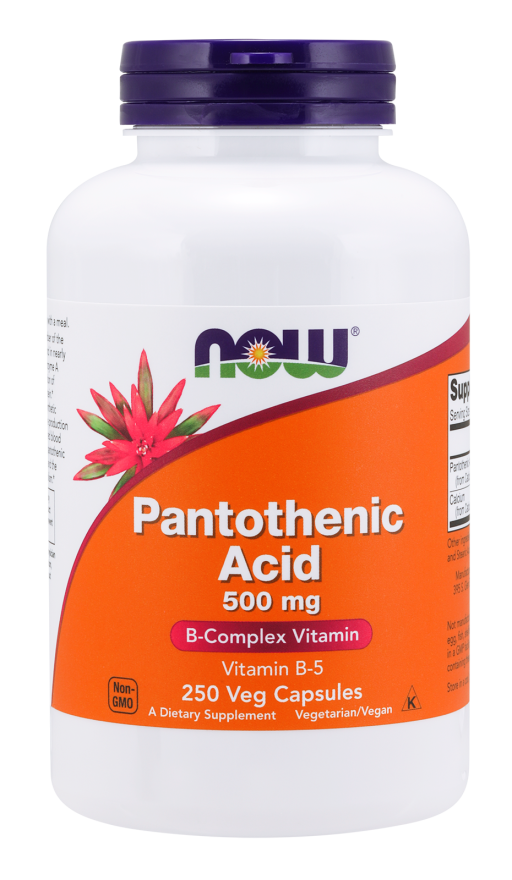 NOW - Pantothenic Acid 500mg 250 Caps - Vitamin B 5