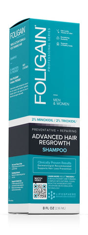 Foligain - Advanced Hair Regrowth Shampoo with 2% Minoxidil & 2% Trioxidil