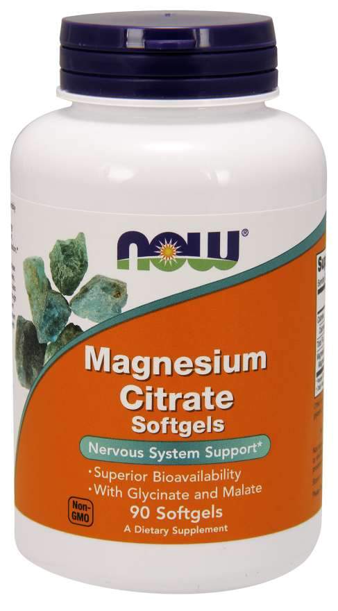 NOW - Magnesium Citrate Softgels, 134mg, 90 Softgels