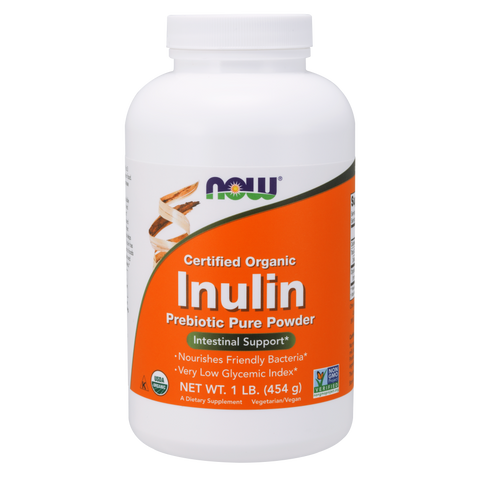 NOW - Inulin Prebiotic Pure Powder, Organic, 454g (16 oz)