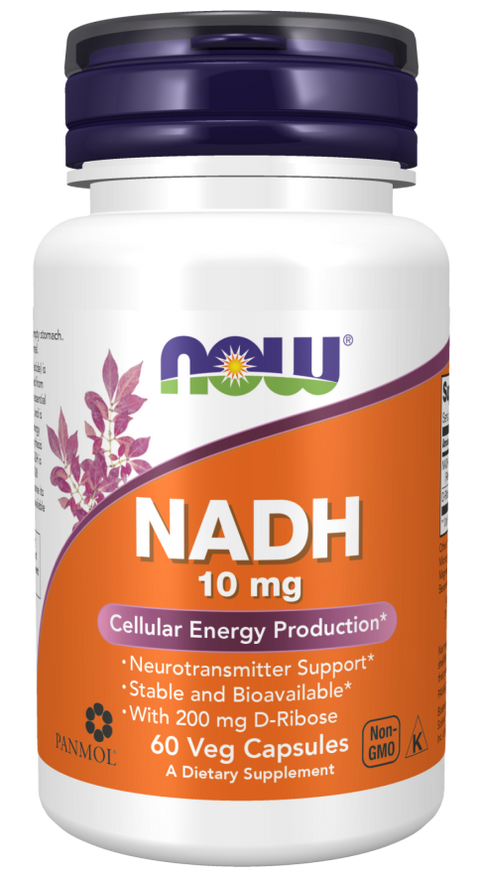 NOW - NADH, 10 mg, 60 Veg Capsules