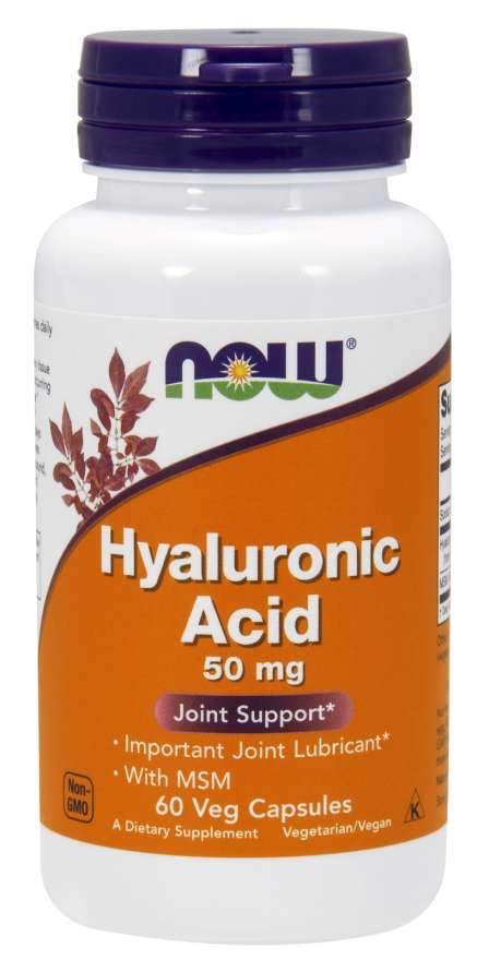 NOW - Hyaluronic Acid with MSM Veg Capsules, 50mg, 60 VCaps