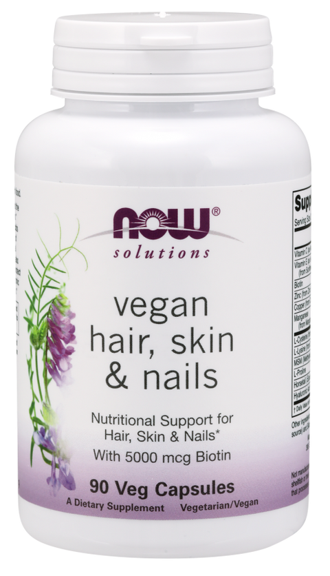 NOW - Hair, Skin & Nails, Vegan Veg Capsules